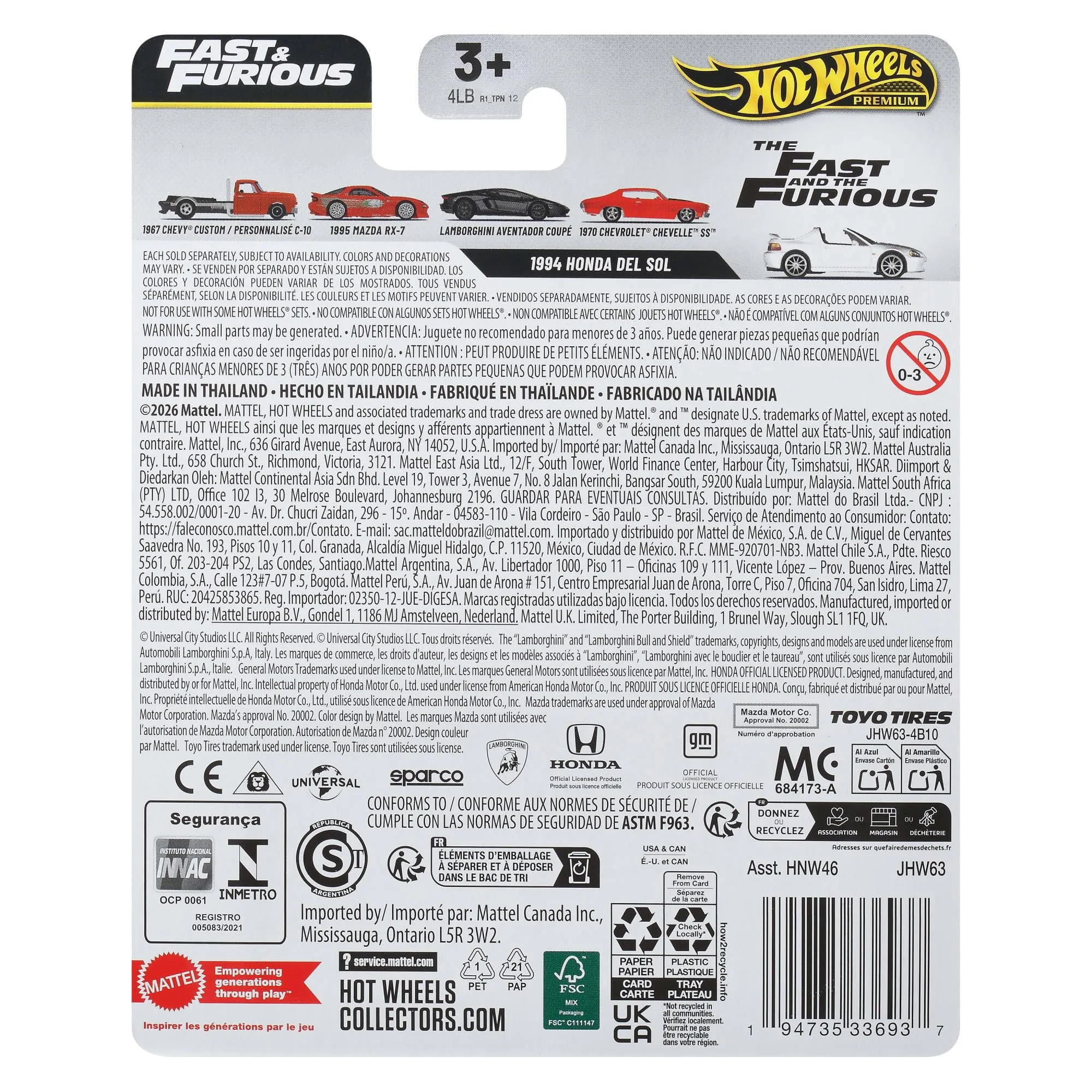 Hot Wheels Premium Fast & Furious 1994 Honda del Sol - immagine 6