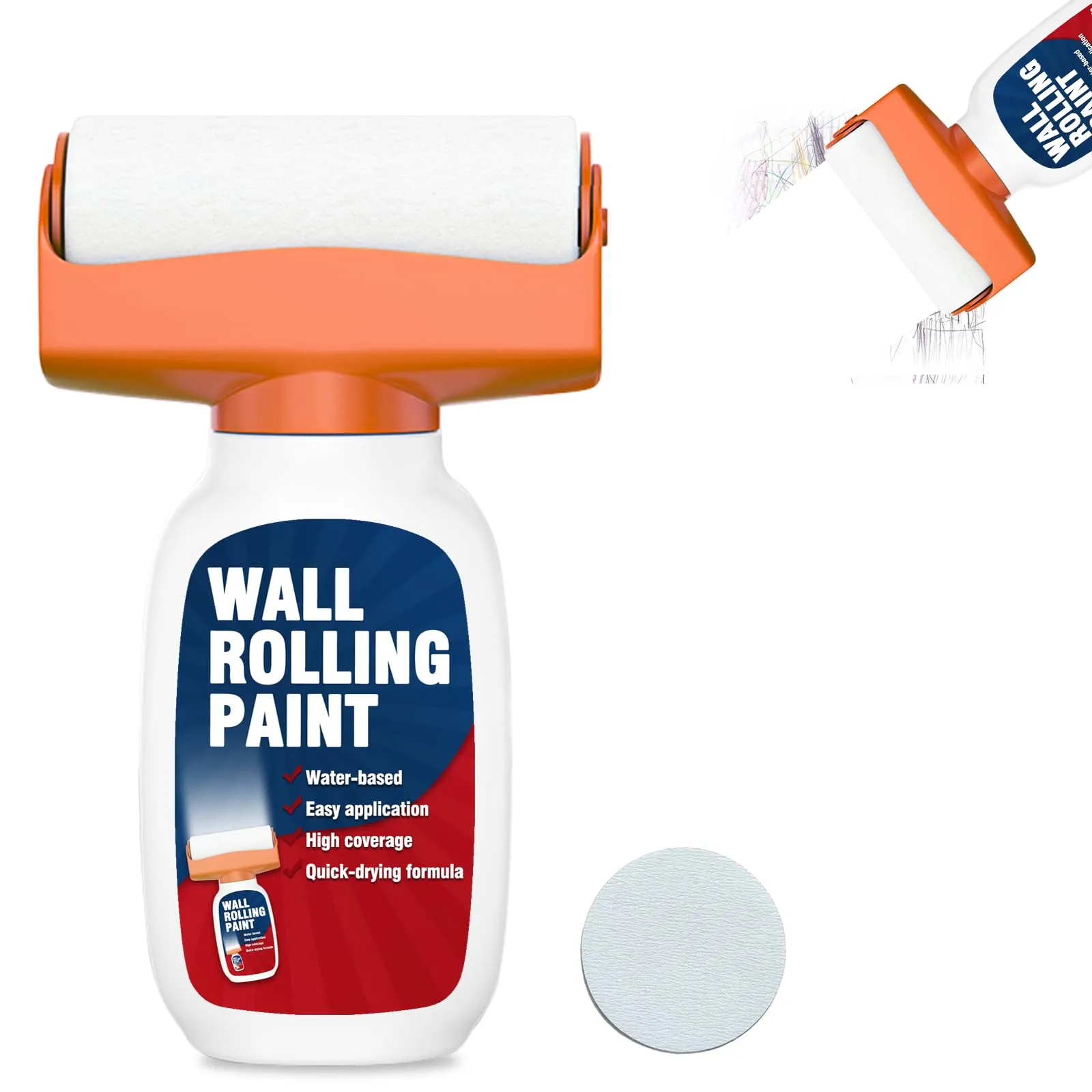 AstraVox Roller Paint Bianco 500g, Pittura Bianca a Base d'Acqua per Pareti e Soffitti con Kit Rullo Integrato - immagine 1
