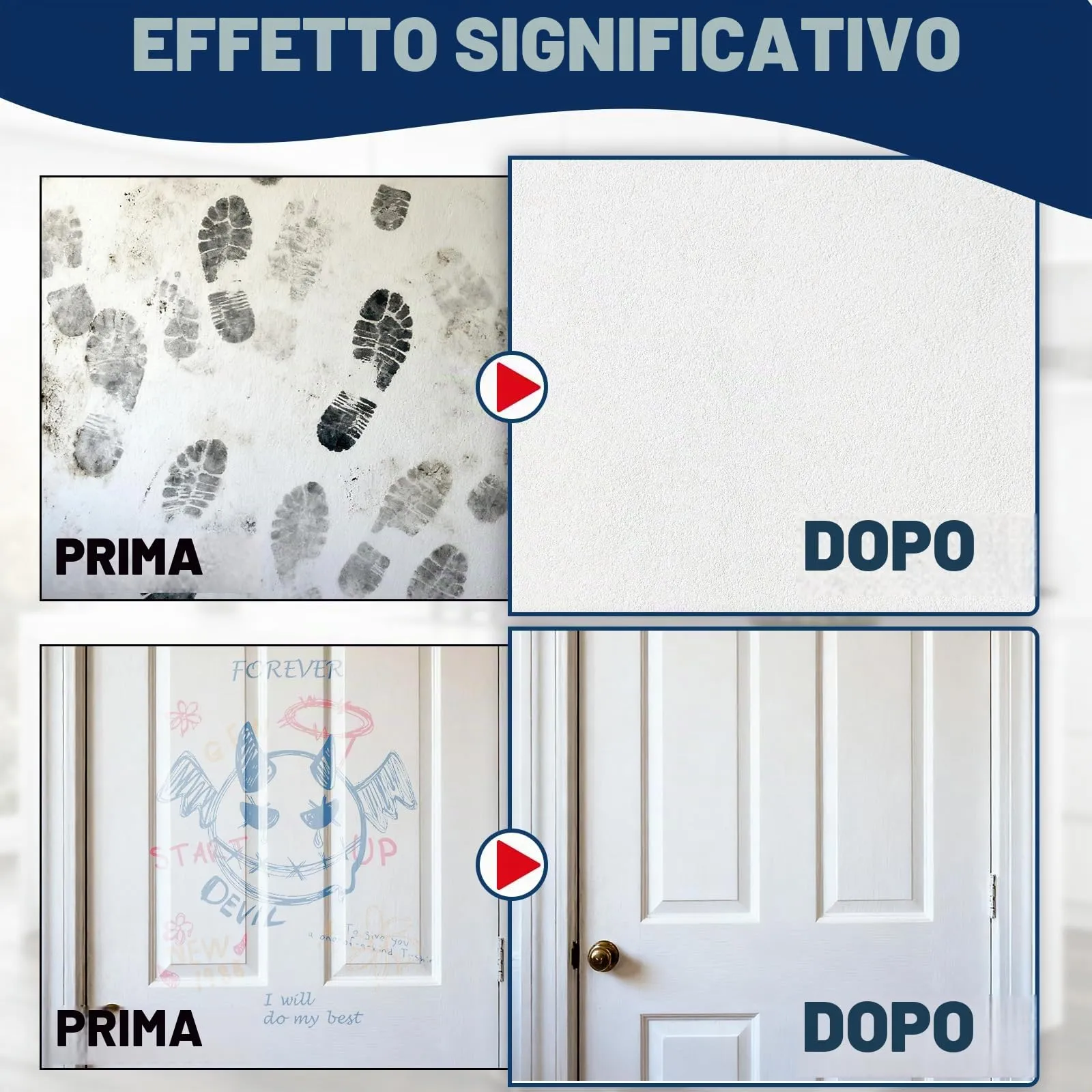 AstraVox Roller Paint Bianco 500g, Pittura Bianca a Base d'Acqua per Pareti e Soffitti con Kit Rullo Integrato - immagine 4