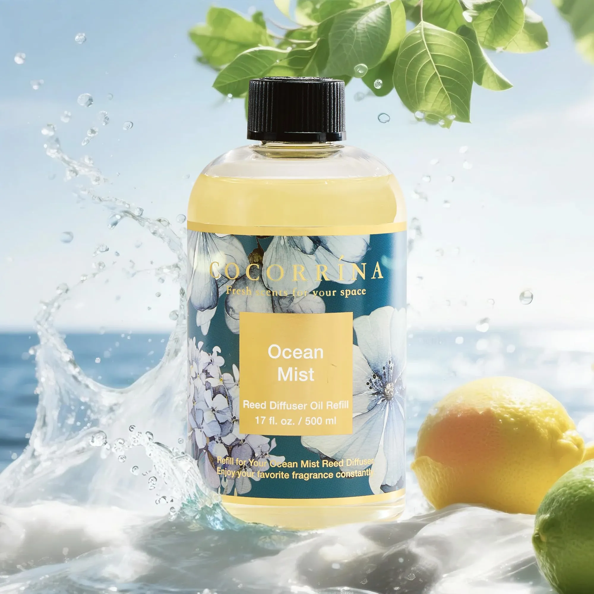 COCORRÍNA Ricarica Diffusore Ambiente Ocean Mist, 500ml con 8 Bastoncini - immagine 6