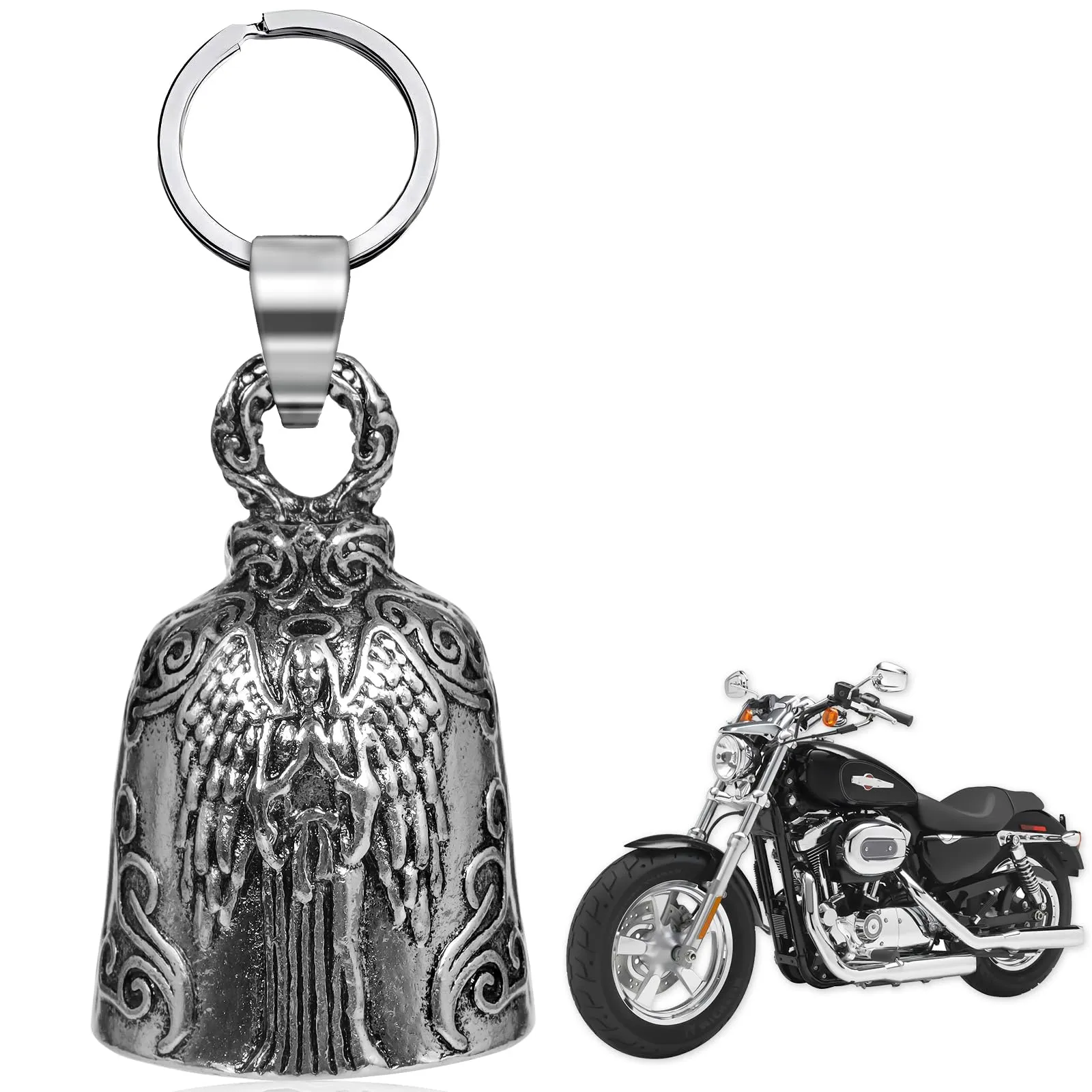 KufaerBeam Guardian Bell Campanella Portafortuna per Moto, Biciclette e Auto - immagine 1