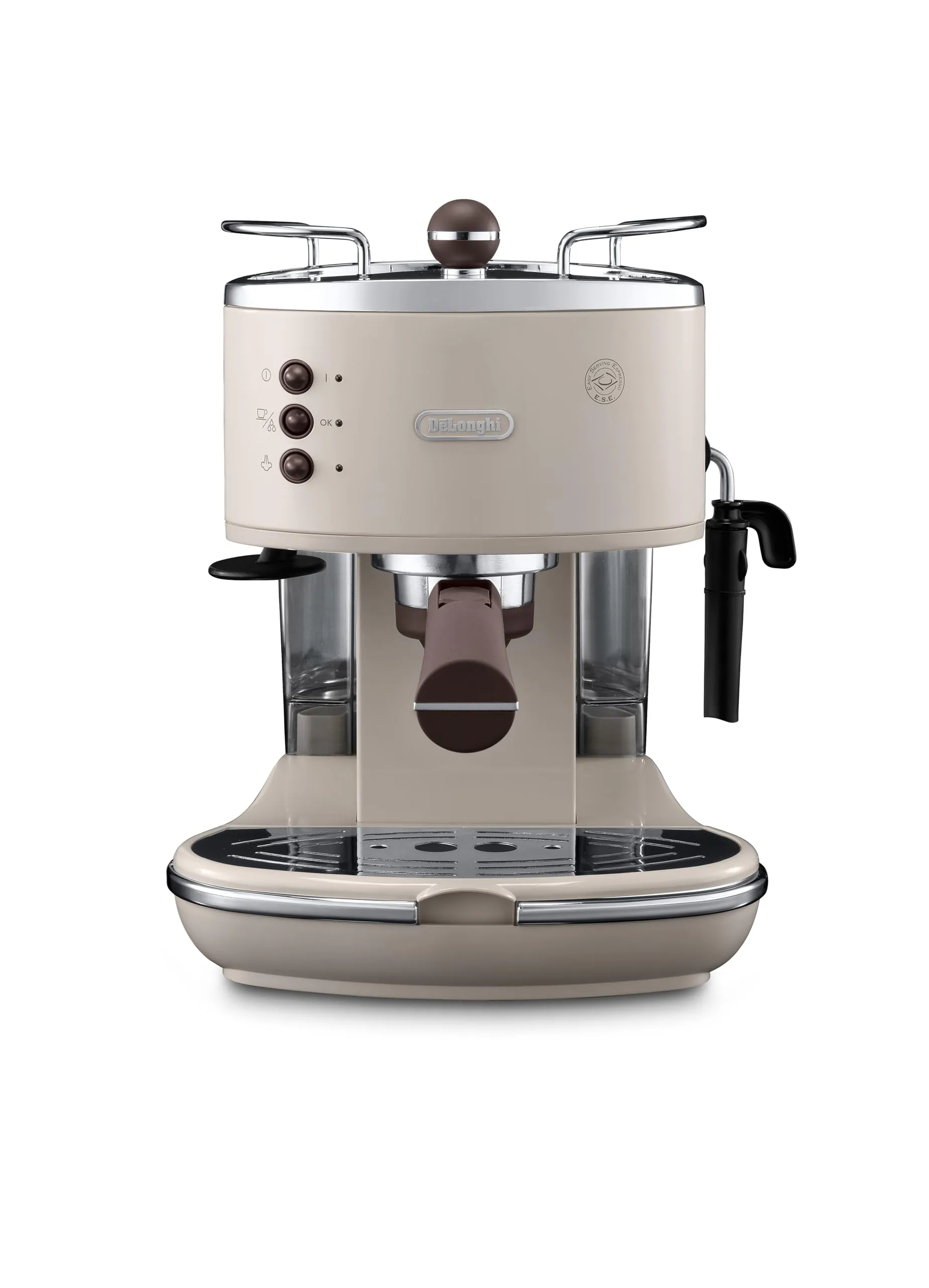 De'Longhi Icona Vintage ECOV311.BG Macchina da Caffè Espresso e Cappuccino, Caffè in Polvere e Cialde E.S.E., Beige - immagine 5