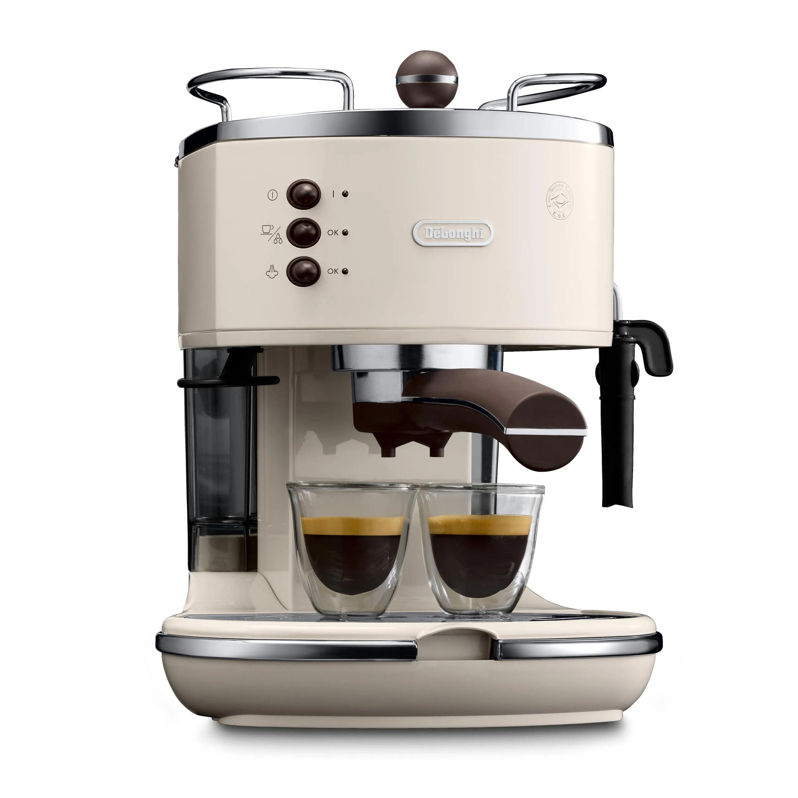 De'Longhi Icona Vintage ECOV311.BG Macchina da Caffè Espresso e Cappuccino, Caffè in Polvere e Cialde E.S.E., Beige - immagine 6