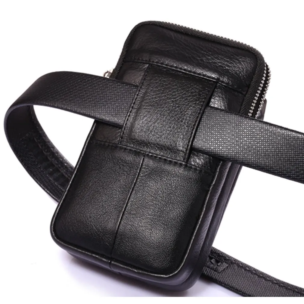 Xieben Marsupio Borsello in Pelle da Cintura per Smartphone e Portafoglio per Uomo - immagine 3