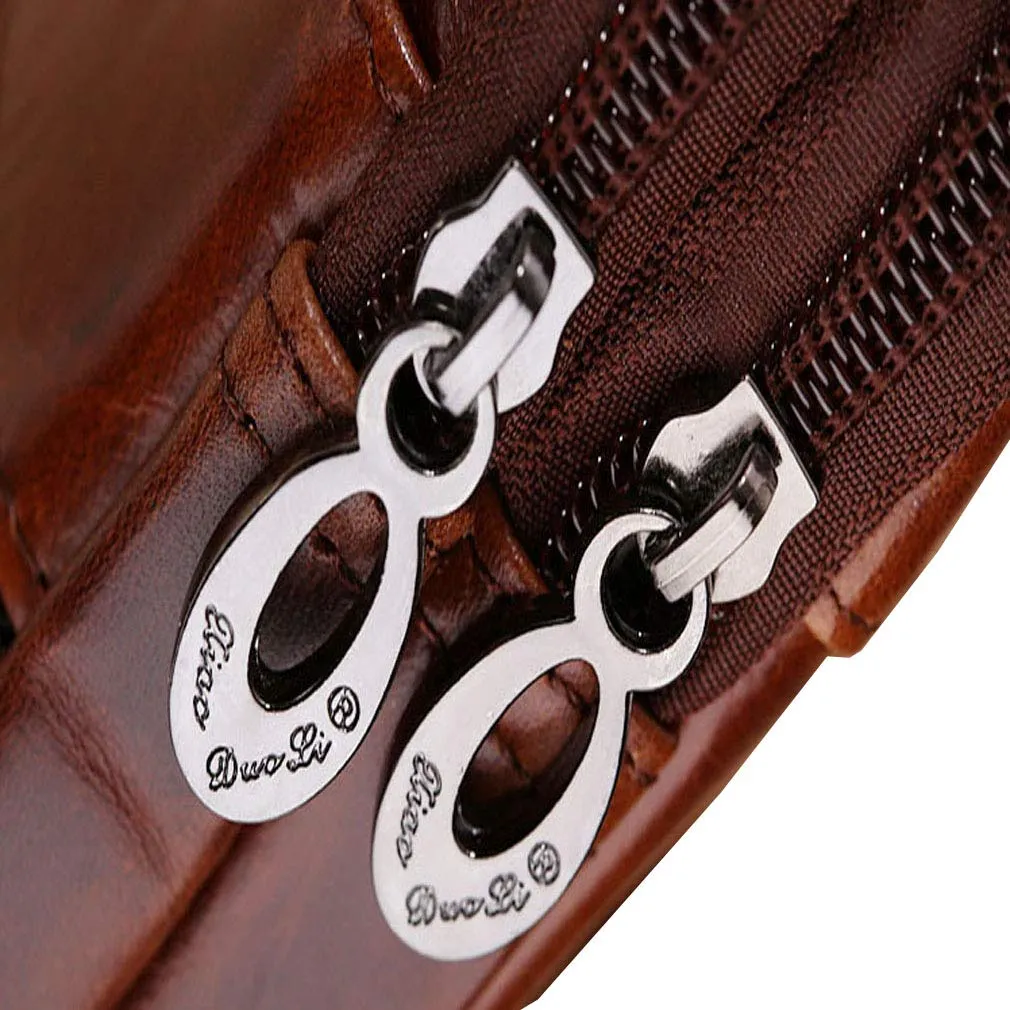 Xieben Borsa da cintura in pelle per cellulare, Colore Caffè - immagine 4