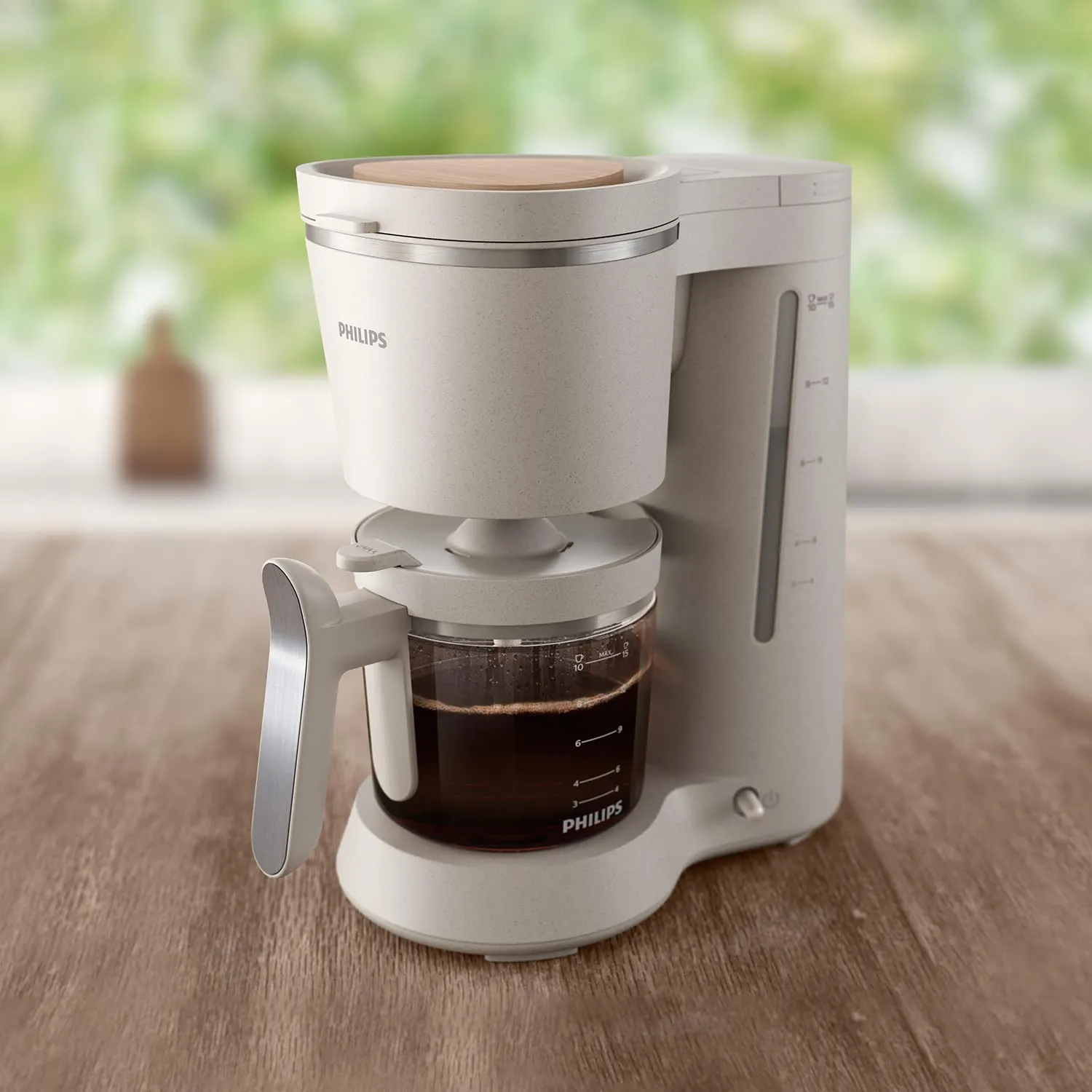 Philips Macchina da Caffè Americano Eco Conscious Edition, Caraffa in Vetro 1,2 lt, 15 Tazze, Bianco Satinato (HD5120/00) - immagine 2