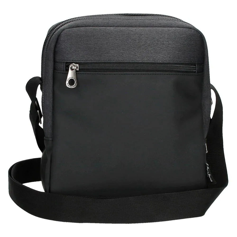 Pepe Jeans Jarvis Tracolla Porta Tablet Nero, Poliestere e Finta Pelle, 22x27x8 cm - immagine 4