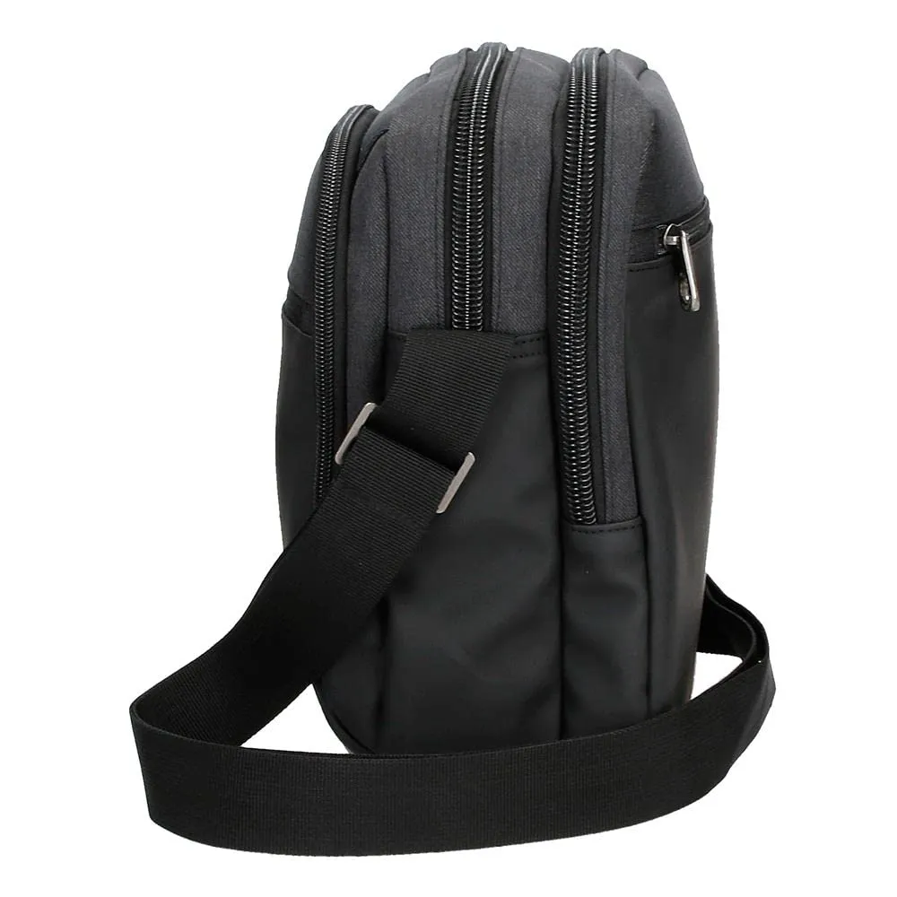 Pepe Jeans Jarvis Tracolla Porta Tablet Nero, Poliestere e Finta Pelle, 22x27x8 cm - immagine 5