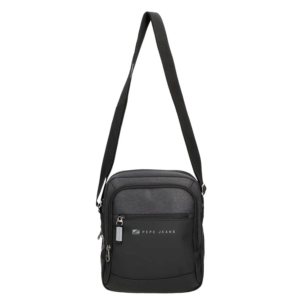 Pepe Jeans Jarvis Tracolla Porta Tablet Nero, Poliestere e Finta Pelle, 22x27x8 cm - immagine 10