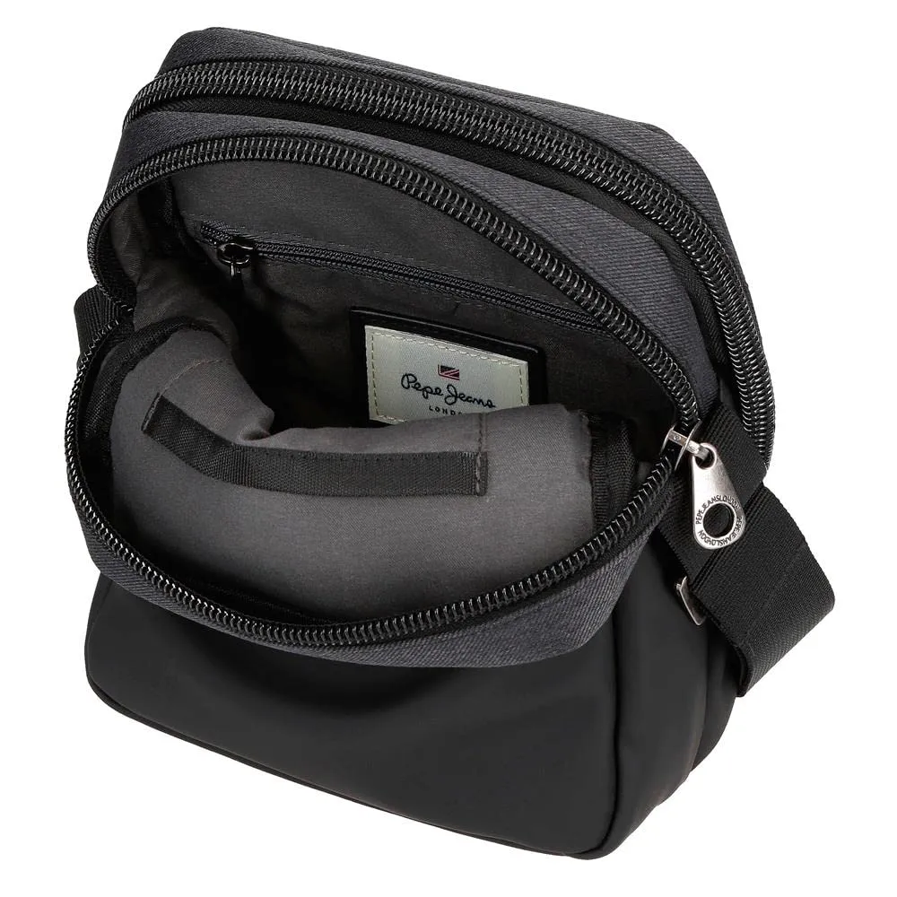 Pepe Jeans Jarvis Messenger Bag for Men, Black, 17x22x7 cm - immagine 5