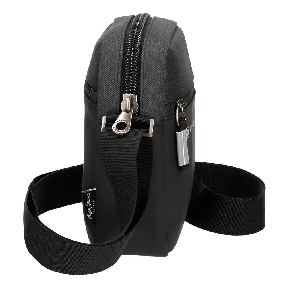 Pepe Jeans Jarvis Borsa a Tracolla da Uomo, Nero - immagine 2