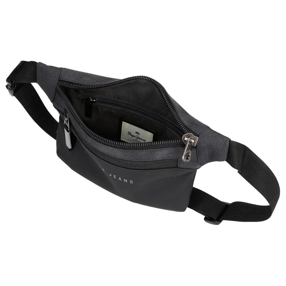 Pepe Jeans Jarvis Marsupio Nero 25 x 15 x 2,5 cm Poliestere e Finta Pelle - immagine 3