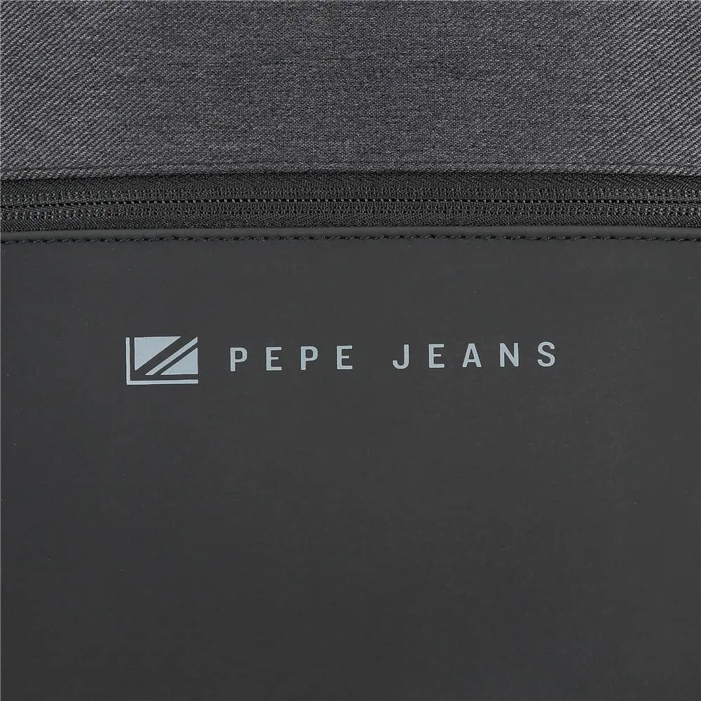 Pepe Jeans Jarvis Tracolla Nero 17 x 22 x 8 cm Poliestere e Finta Pelle - immagine 6
