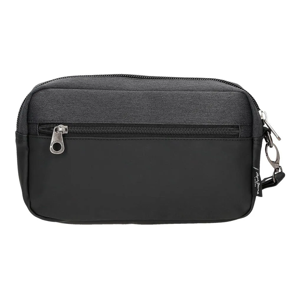 Pepe Jeans Jarvis Borsa a mano Nero, 24,5 x 15 x 6 cm, Poliestere e Finta Pelle - immagine 4