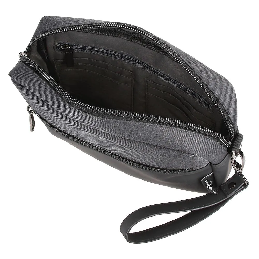 Pepe Jeans Jarvis Borsa a mano Nero, 24,5 x 15 x 6 cm, Poliestere e Finta Pelle - immagine 6