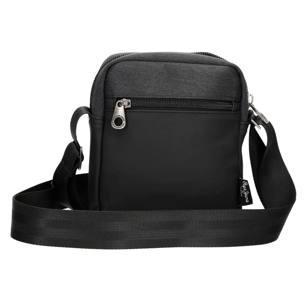 Pepe Jeans Jarvis Messenger Bag for Men, Black, 15x19.5x6 cm - immagine 3