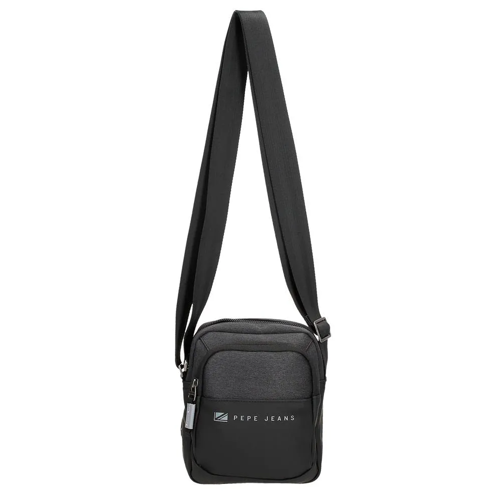 Pepe Jeans Jarvis Messenger Bag for Men, Black, 15x19.5x6 cm - immagine 8