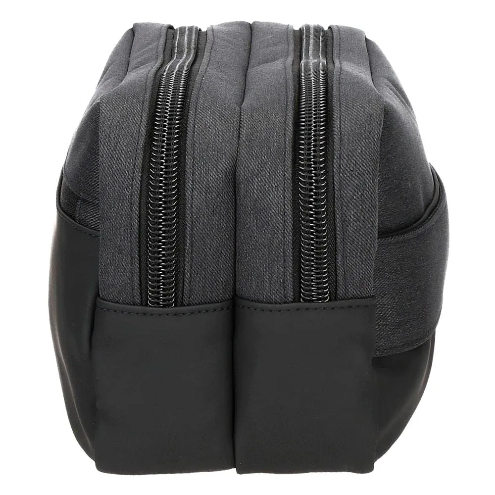 Pepe Jeans Jarvis Men's Travel Toiletry Bag, Black, 26x16x12 cm - immagine 4