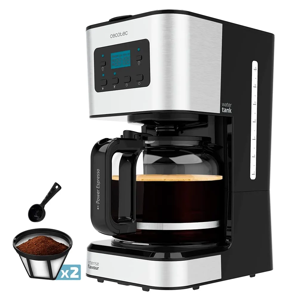 Cecotec Coffee 66 Smart Plus Caffettiera a Goccia Programmabile, 980W, 1.5L, 12 Tazze, Acciaio Inox - immagine 1