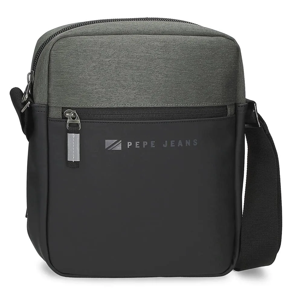 Pepe Jeans Jarvis Borsa a Spalla Porta Tablet Verde 23x27x7 cm - immagine 1