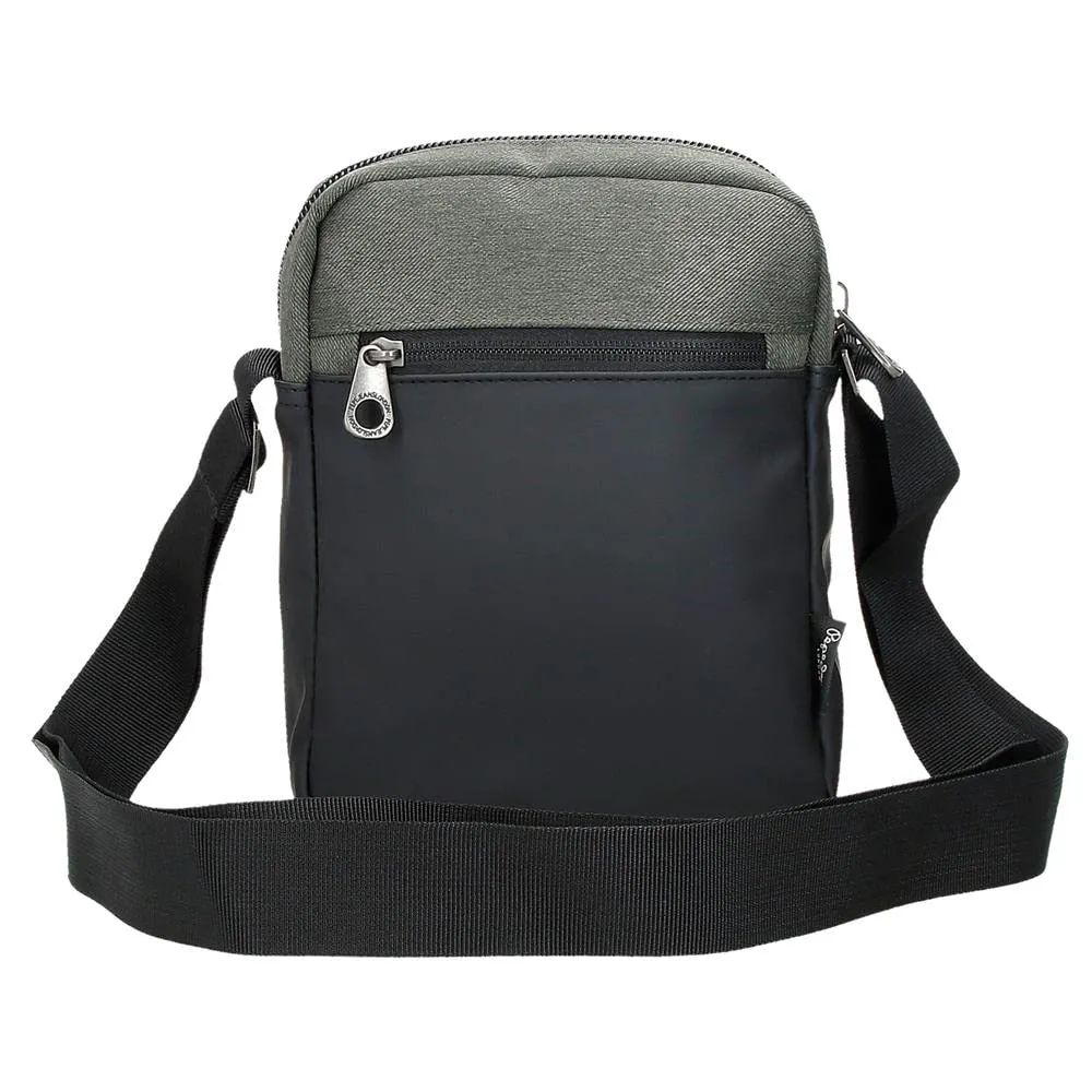 Pepe Jeans Jarvis Borsa a Spalla Verde Media 17x22x8 cm Poliestere e Pelle Sintetica - immagine 3