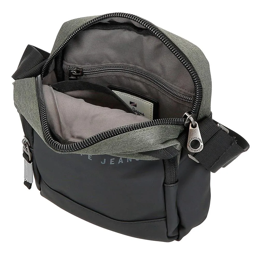 Pepe Jeans Jarvis Borsa a Spalla Verde Media 17x22x8 cm Poliestere e Pelle Sintetica - immagine 5