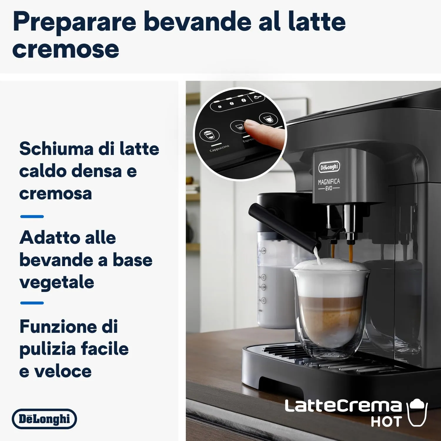 De'Longhi Magnifica Evo ECAM292.52.GB Macchina da Caffè Automatica, Grigio - immagine 4