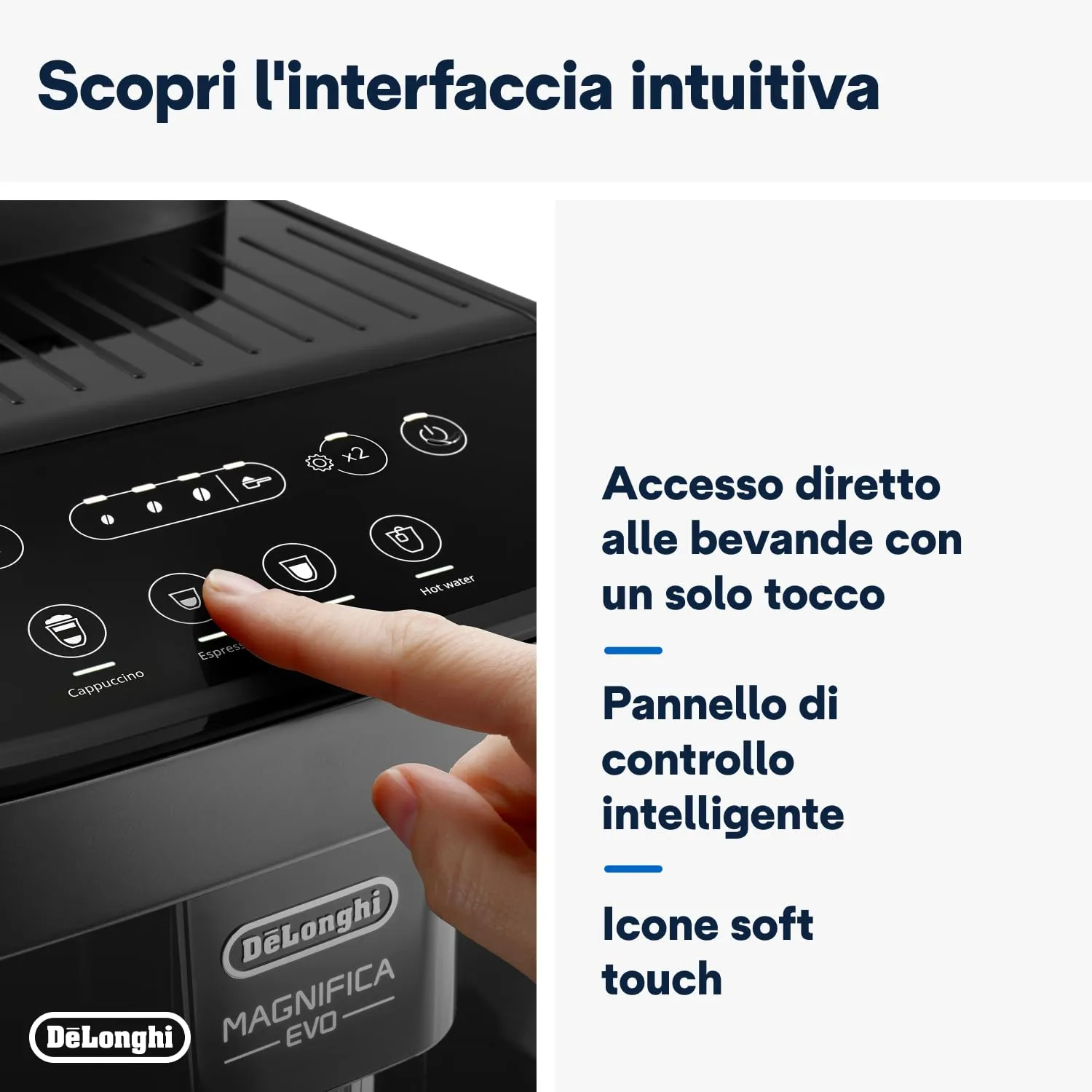 De'Longhi Magnifica Evo ECAM292.52.GB Macchina da Caffè Automatica, Grigio - immagine 6