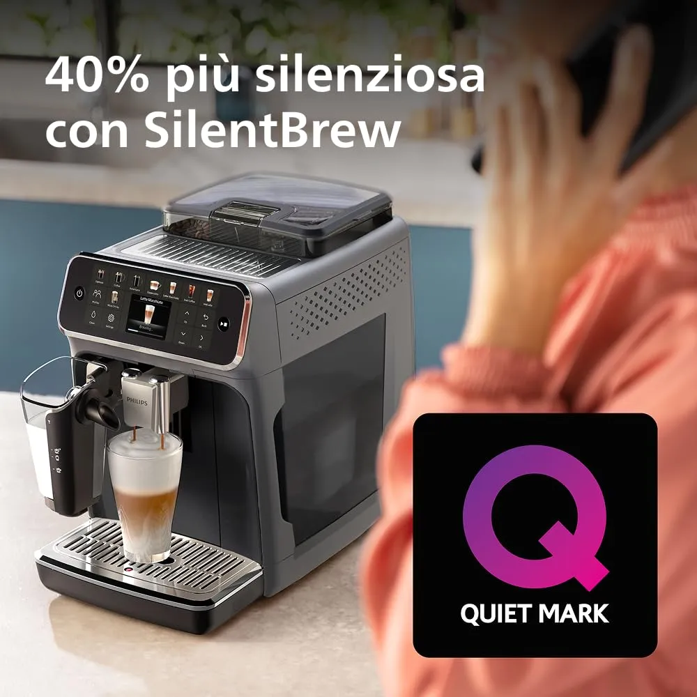Philips 5500 Macchina Caffè Automatica LatteGo EP5544/50 - Grigio - immagine 8