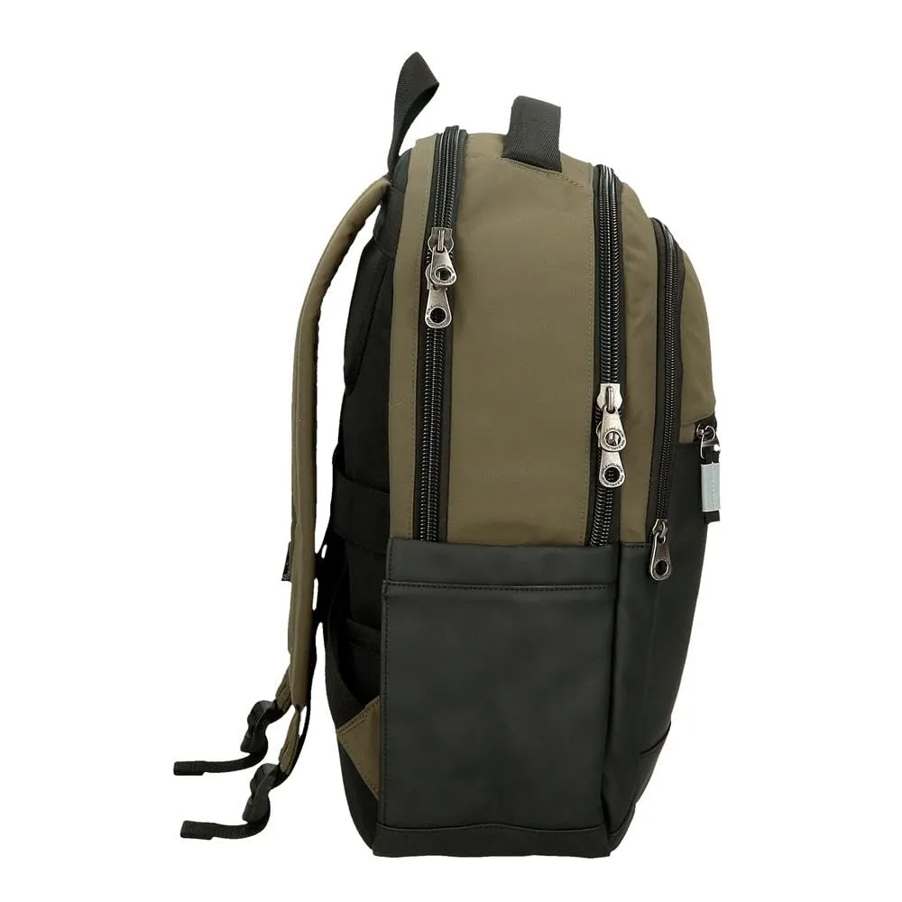 Pepe Jeans Jarvis Zaino per laptop 15,6" verde, Pelle sintetica e poliestere, 20,46 L - immagine 2