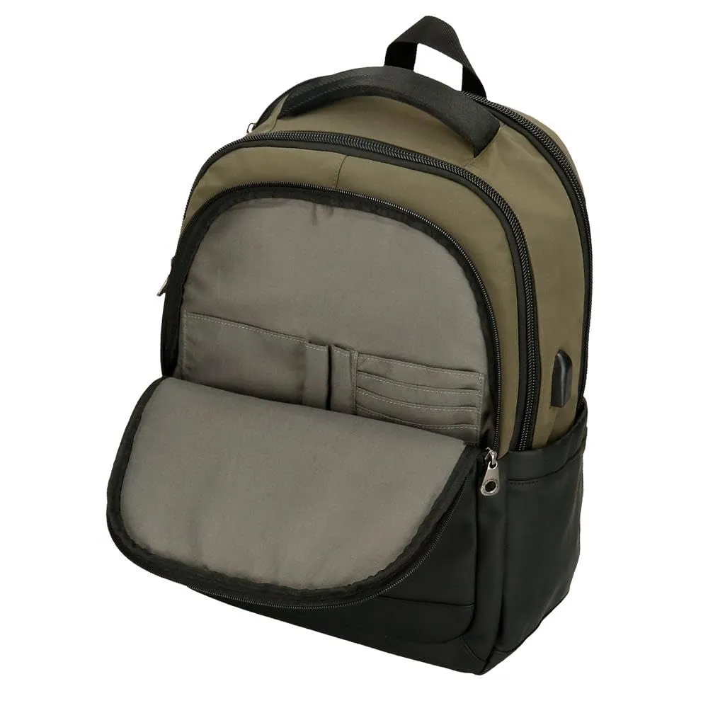 Pepe Jeans Jarvis Zaino per laptop 15,6" verde, Pelle sintetica e poliestere, 20,46 L - immagine 7