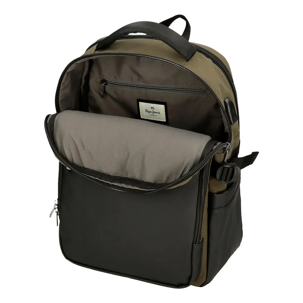 Pepe Jeans Jarvis Zaino per laptop 15,6 pollici, verde scuro - immagine 6