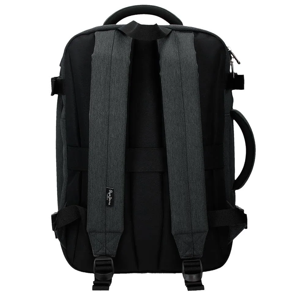 Pepe Jeans Jarvis Valigia da Cabina, 25 x 40 x 17 cm, Finta Pelle e Poliestere, Verde - immagine 3