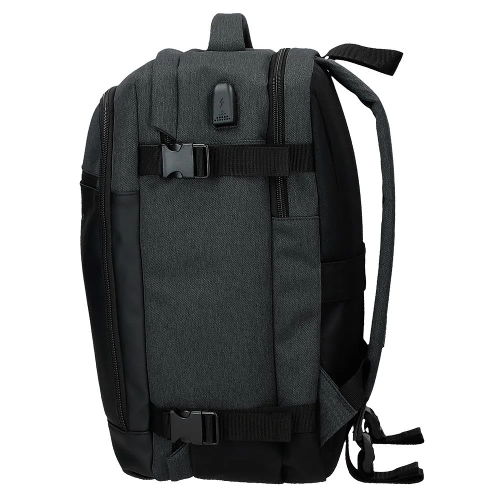 Pepe Jeans Jarvis Valigia da Cabina, 25 x 40 x 17 cm, Finta Pelle e Poliestere, Verde - immagine 4