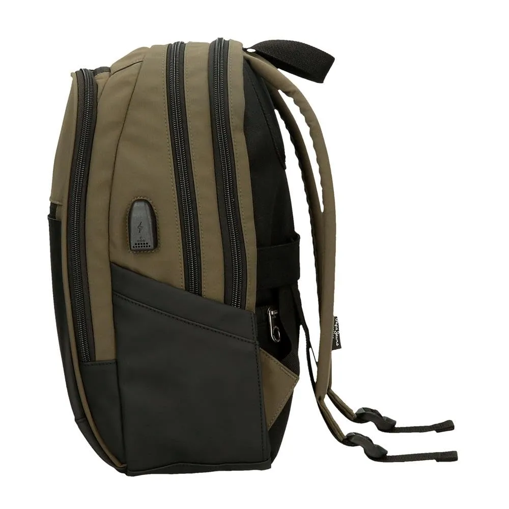 Pepe Jeans Jarvis Zaino per laptop, verde scuro - immagine 4