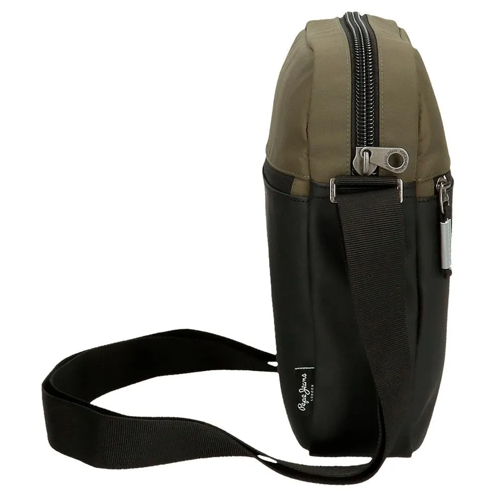Pepe Jeans Jarvis Borsa a Mano con Tracolla per Tablet, Verde Scuro - immagine 2