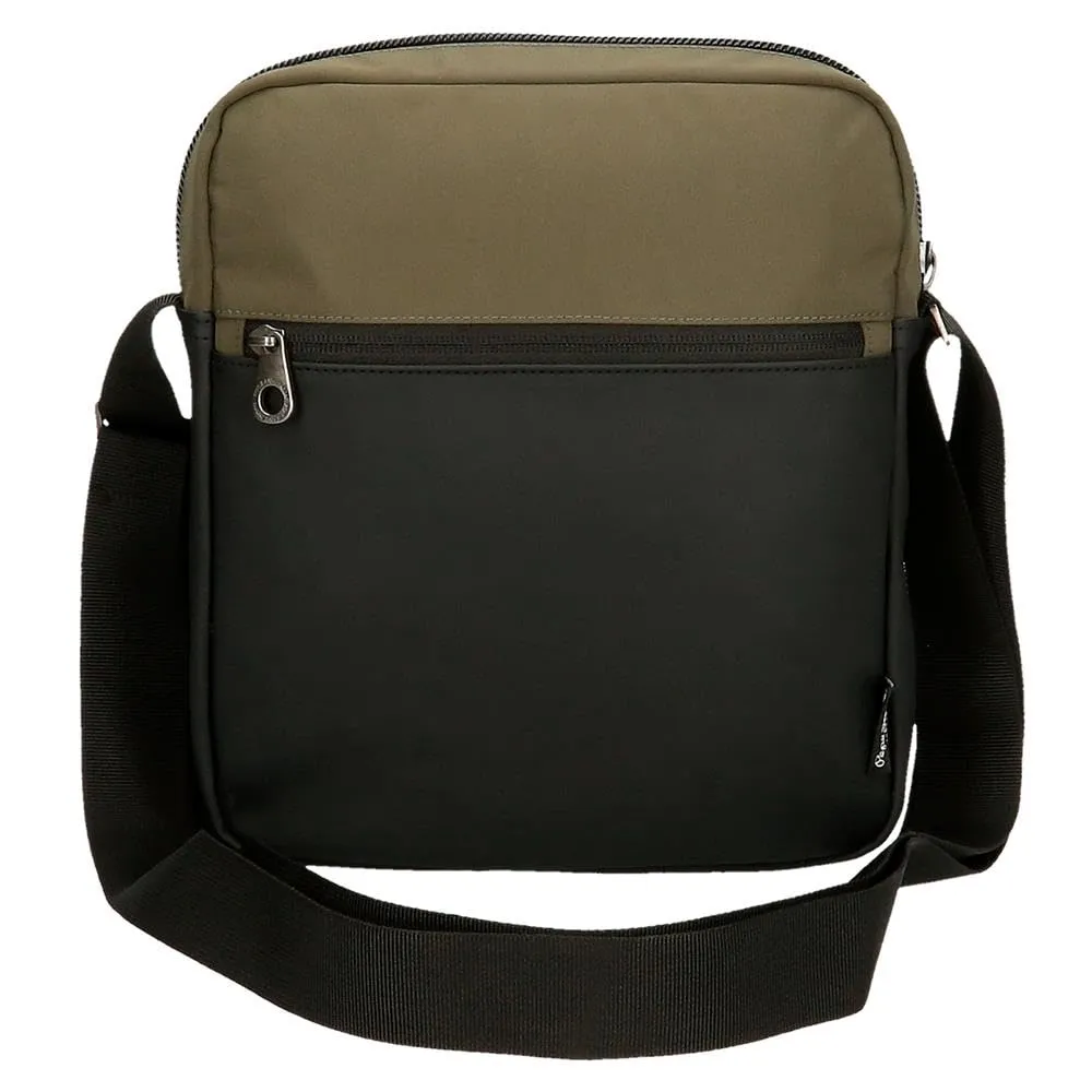 Pepe Jeans Jarvis Borsa a Mano con Tracolla per Tablet, Verde Scuro - immagine 3