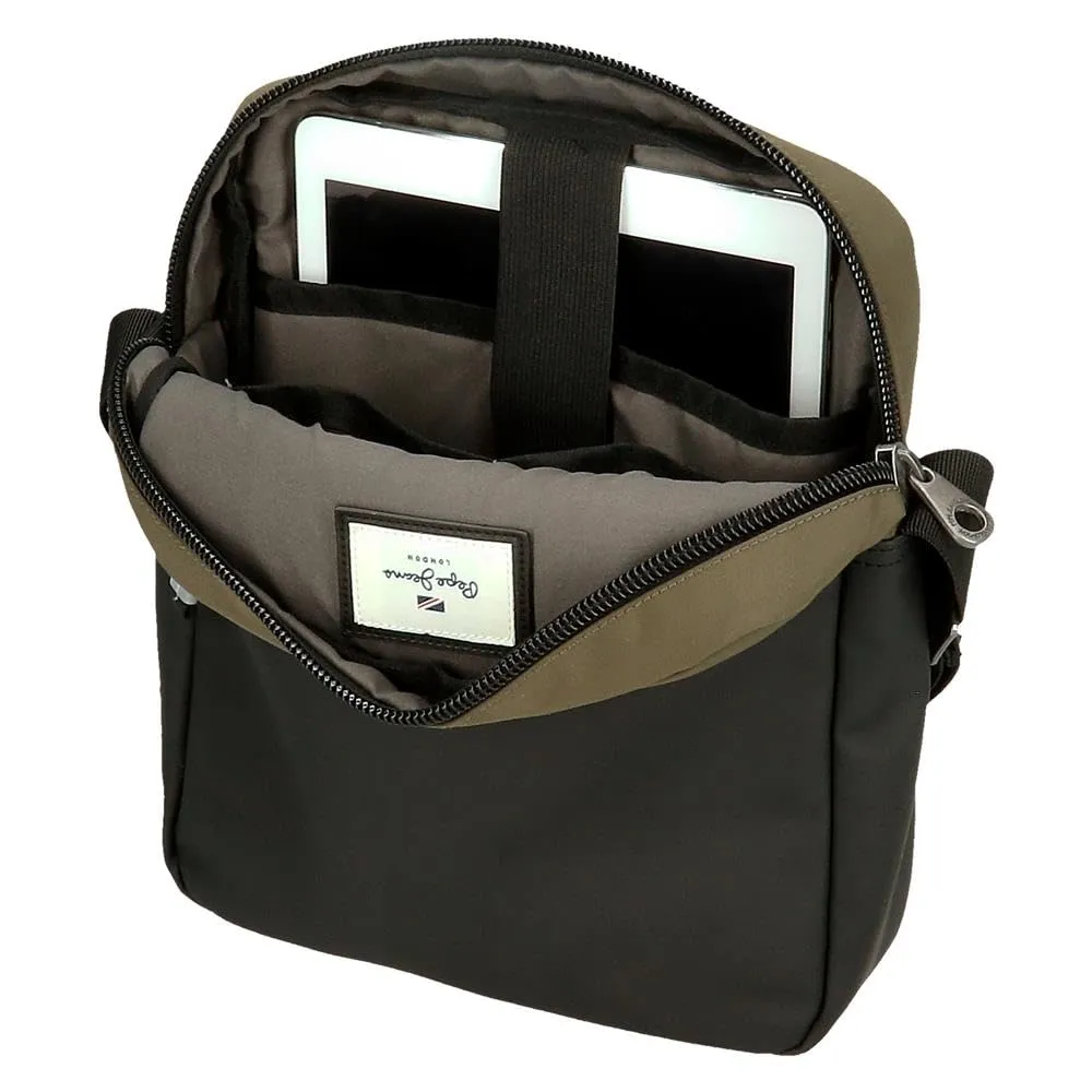 Pepe Jeans Jarvis Borsa a Mano con Tracolla per Tablet, Verde Scuro - immagine 4