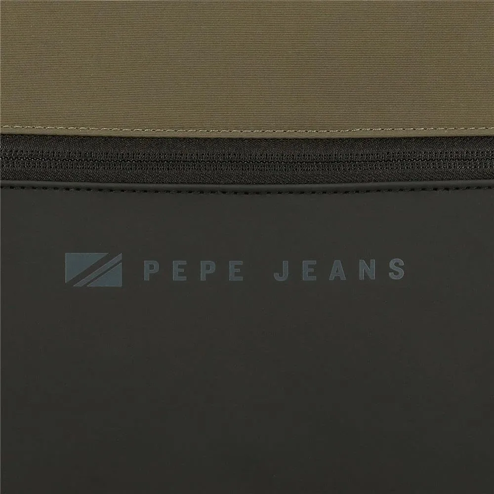 Pepe Jeans Jarvis Zaino da cabina, 25 x 40 x 17 cm, ecopelle e poliestere, verde scuro - immagine 8