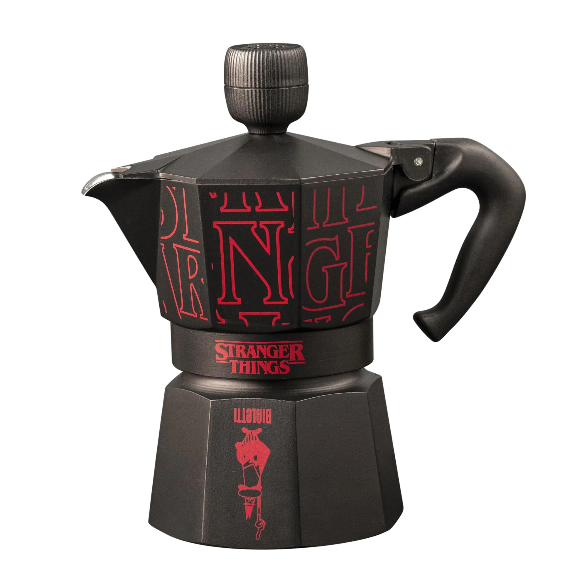 Bialetti Moka Express Stranger Things, Pomolo Musicale USB-C, 3 Tazze (130ml), Nero - immagine 3