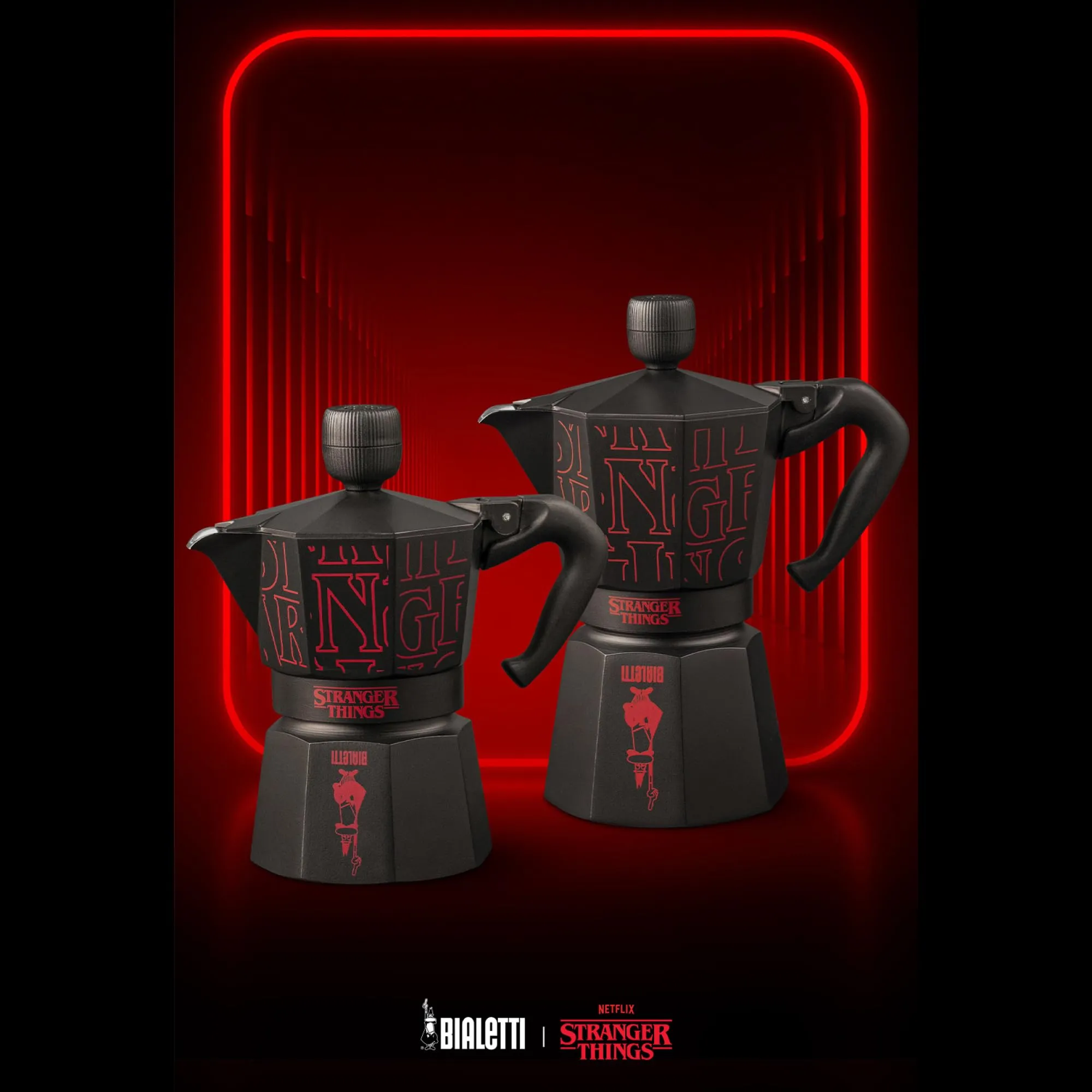 Bialetti Moka Express Stranger Things, Pomolo Musicale USB-C, 3 Tazze (130ml), Nero - immagine 5