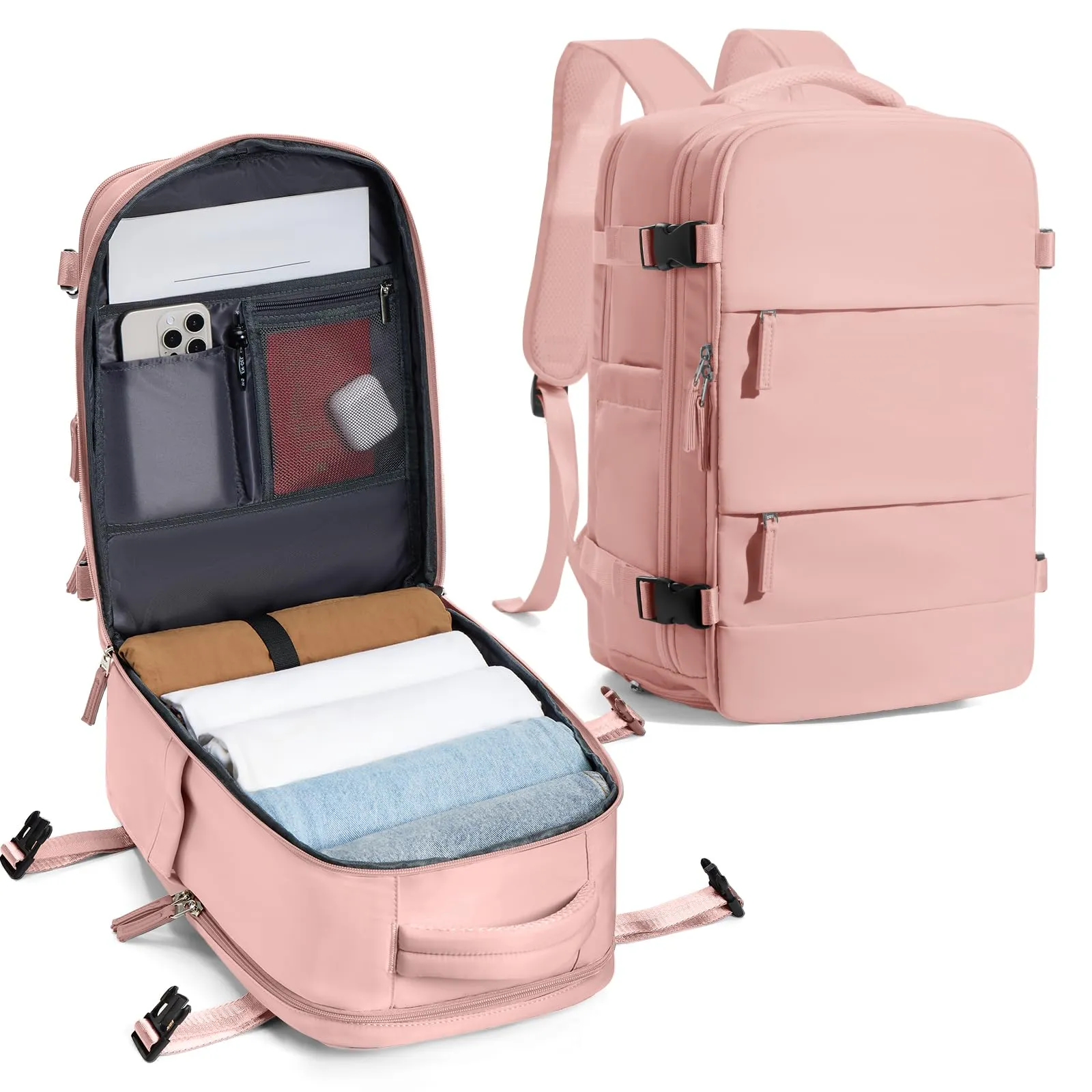 SZLX Zaino da Viaggio 40x30x20 per Ryanair e Wizzair, Impermeabile, con Scomparto per Laptop 14 Pollici e Scomparto per Scarpe - immagine 1