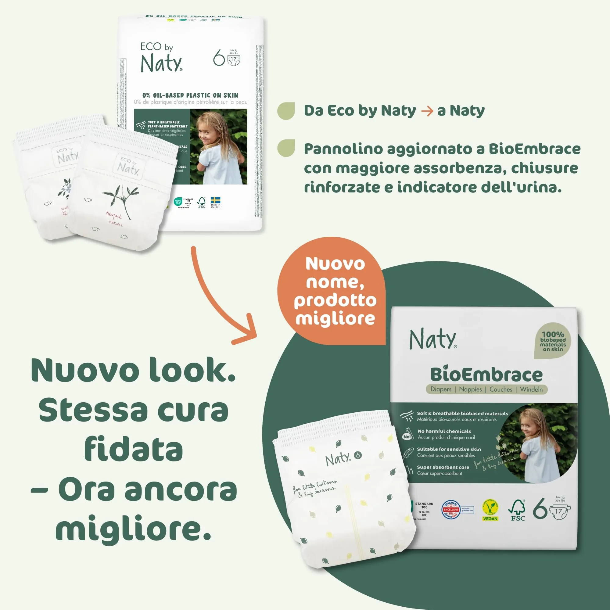 Naty BioEmbrace Pannolini Taglia 6 (16+kg), 102 pezzi - immagine 9