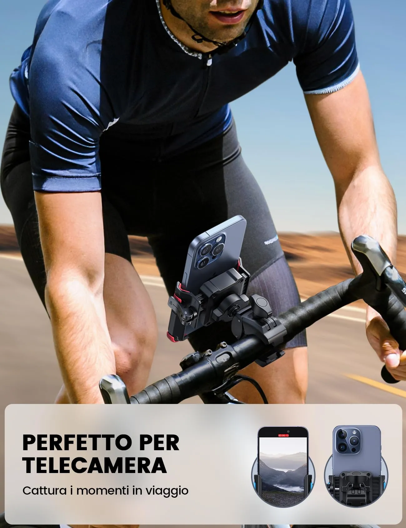 Lamicall Supporto Telefono Bicicletta BP12-EU-RD - immagine 2