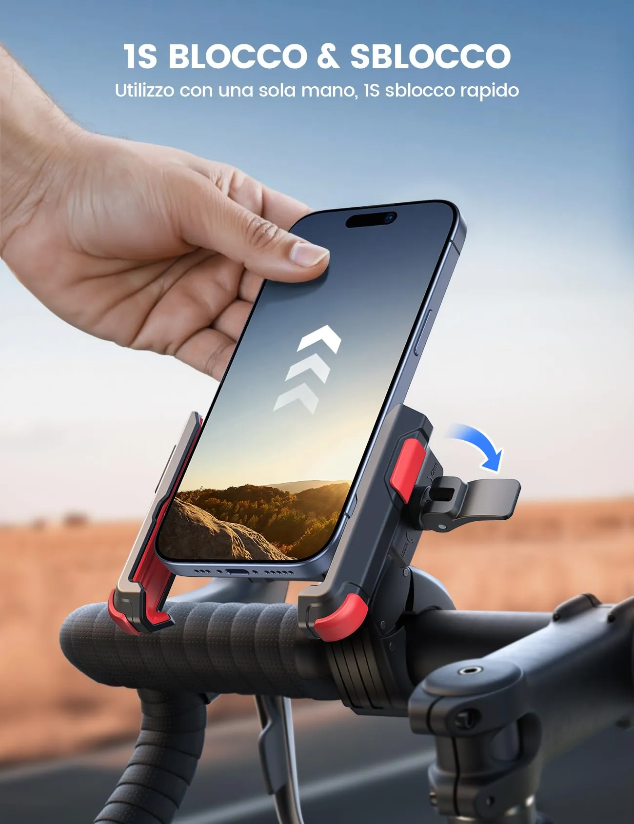 Lamicall Supporto Telefono Bicicletta BP12-EU-RD - immagine 3