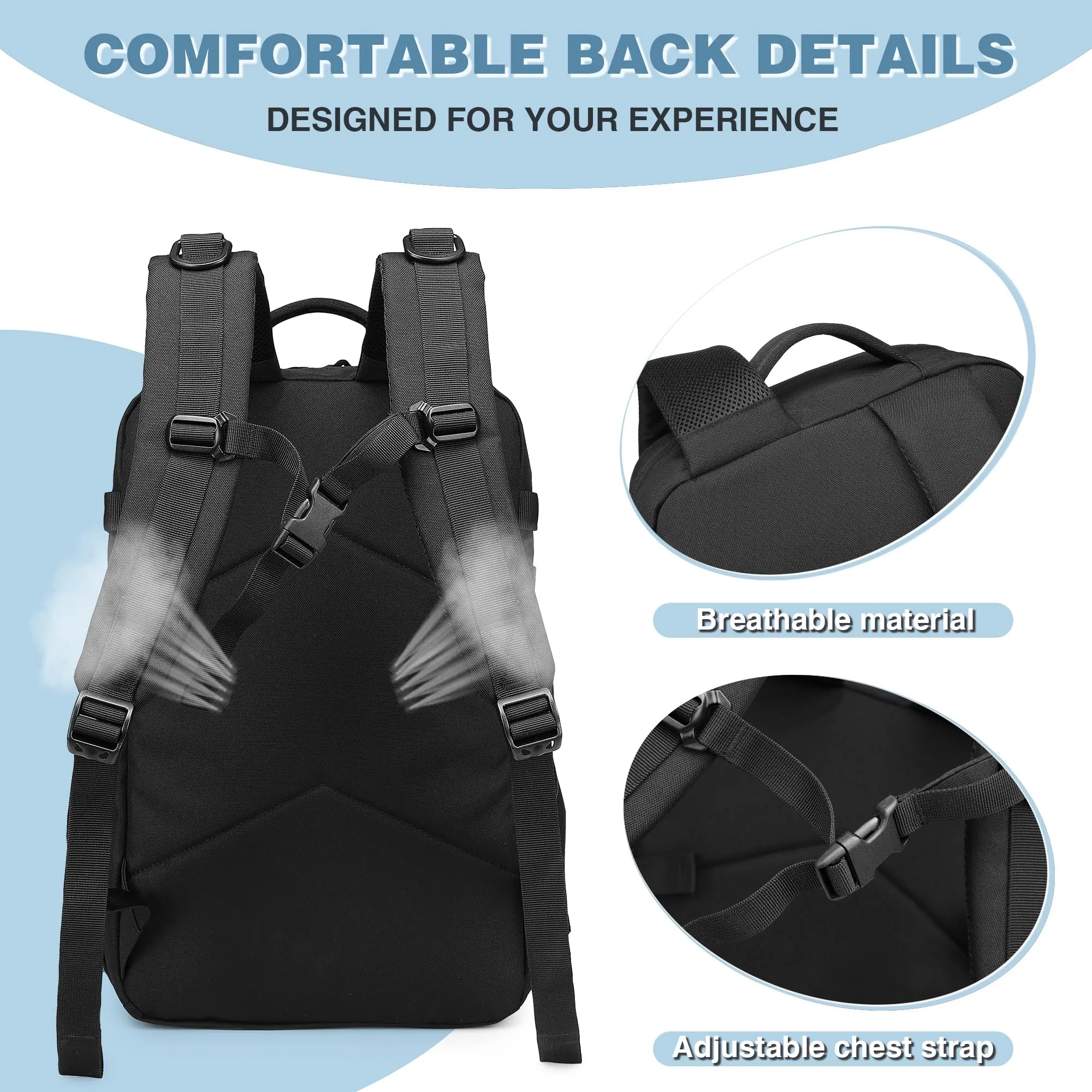 Wotony Zaino Tattico Militare Impermeabile 3 Giorni Assault Pack Molle, Foglie verdi, 25L - immagine 7