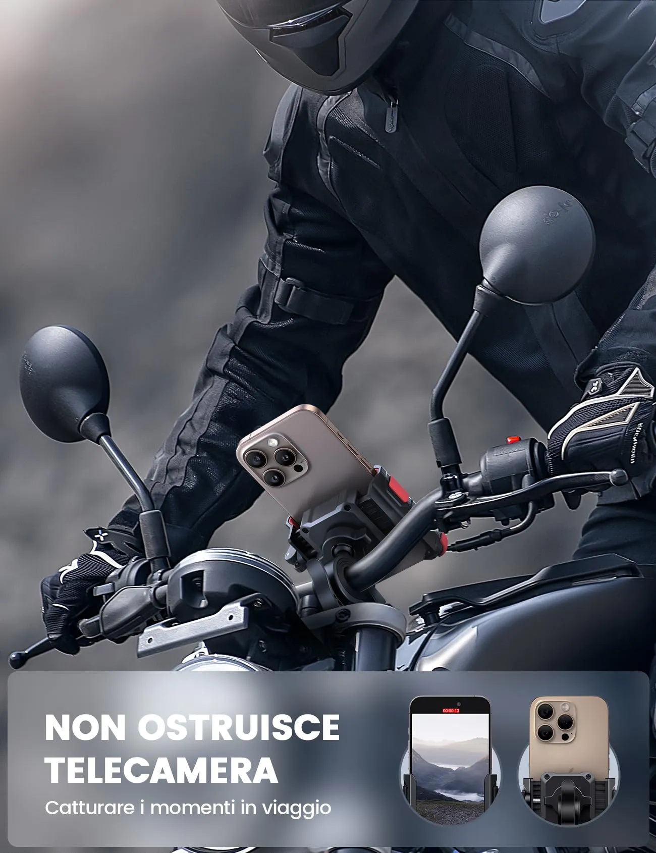 Lamicall Supporto Telefono Bicicletta 360° Rotazione - immagine 2