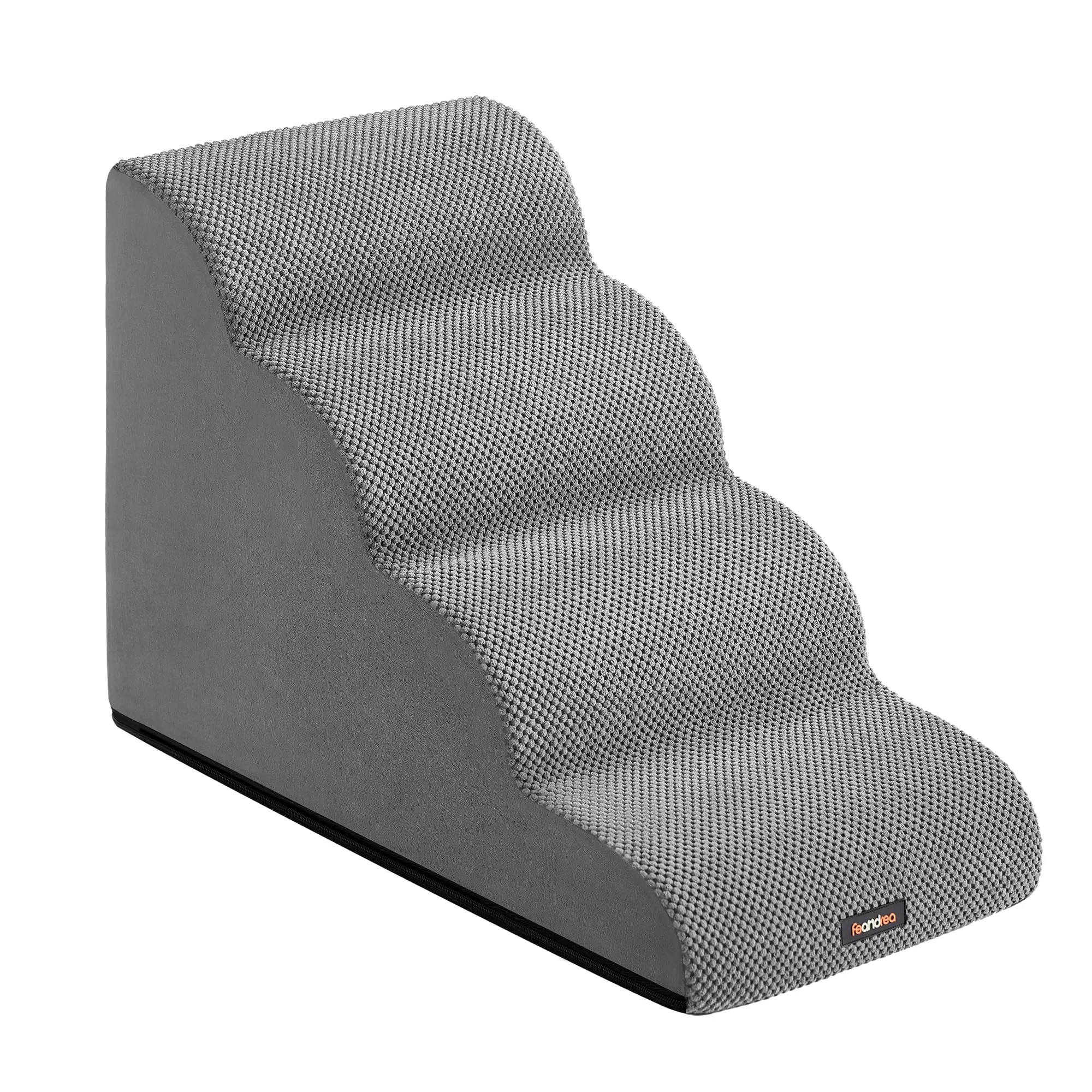 Feandrea Scala a 4 Gradini per Cani, Velluto Goffrato, Grigio Tortora PPS014GD01 - immagine 1
