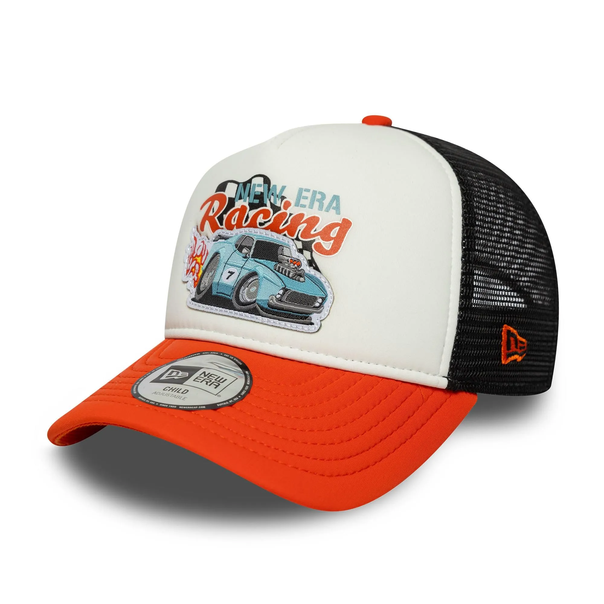 New Era Racing Auto A-Frame Trucker Kids Cap - Orange - immagine 1