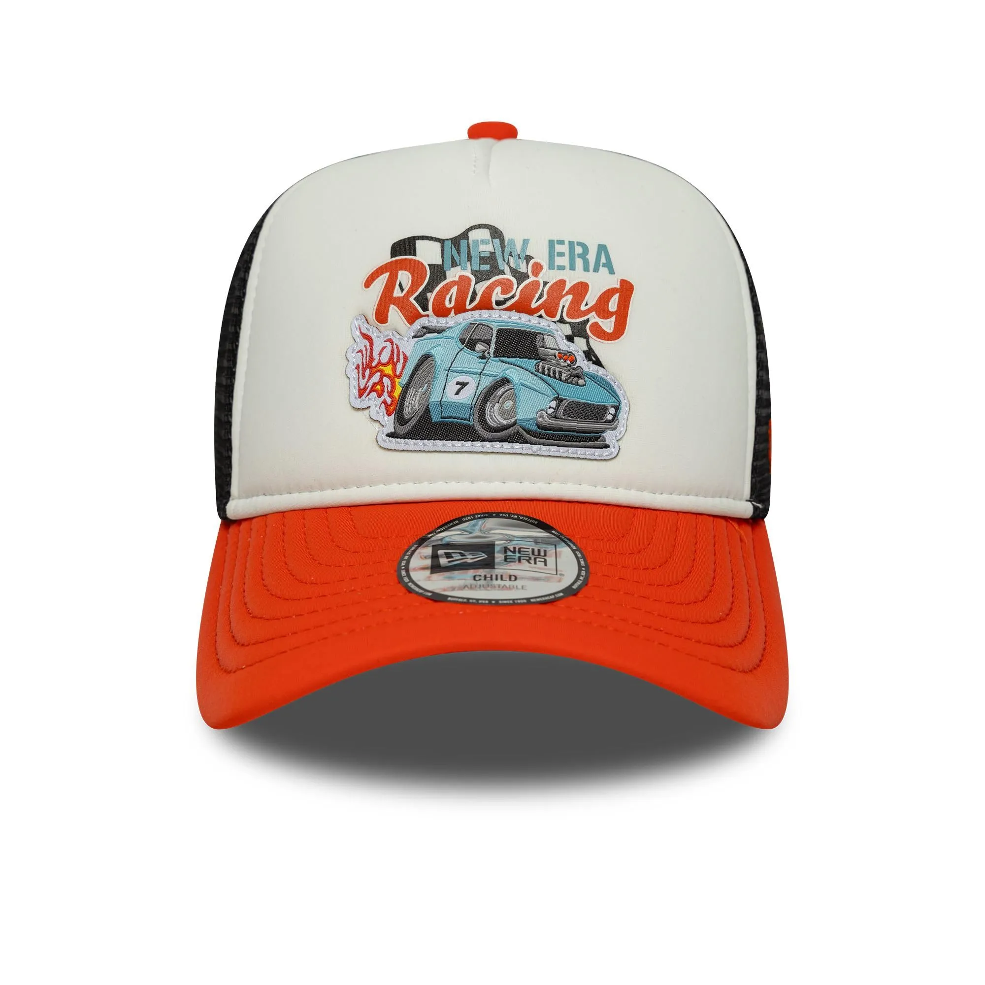 New Era Racing Auto A-Frame Trucker Kids Cap - Orange - immagine 2